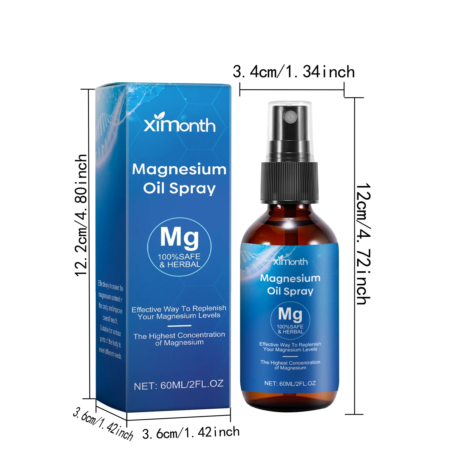 Essential Oil Magnesium Spray Relieves Muscle Body Pain Smoothes Softens Skin Magnesium Oil Spray Relaxation Better Sleep Care Qme