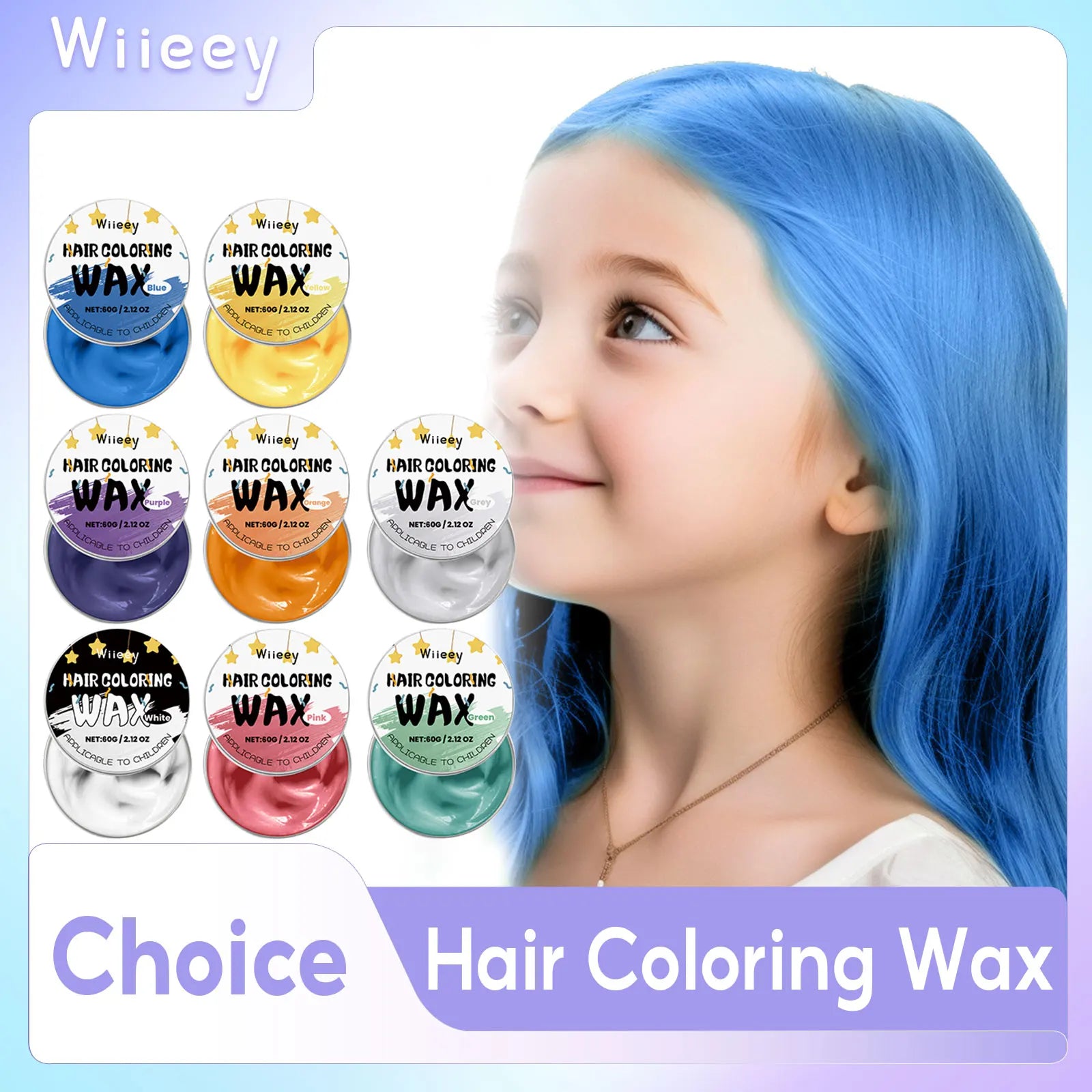 8 Colors Kids Hair Wax Temporary Paint Reduce Scalp Stimulate Prevent Qme