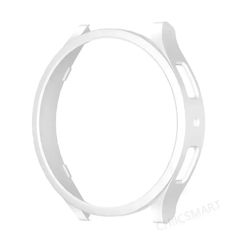 Bling Case for Samsung Galaxy Watch 6 4 Case 40mm 44mm Accessories Fashion Two Rows Diamond bumper Galaxy Watch 5 6 40 mm Cover Qme White02 Watch 6 Classic 47mm