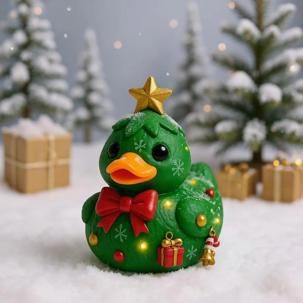 Resin Ducks Gingerbread Tiny Christmas Cute Holiday Tree Candy Cane Qme