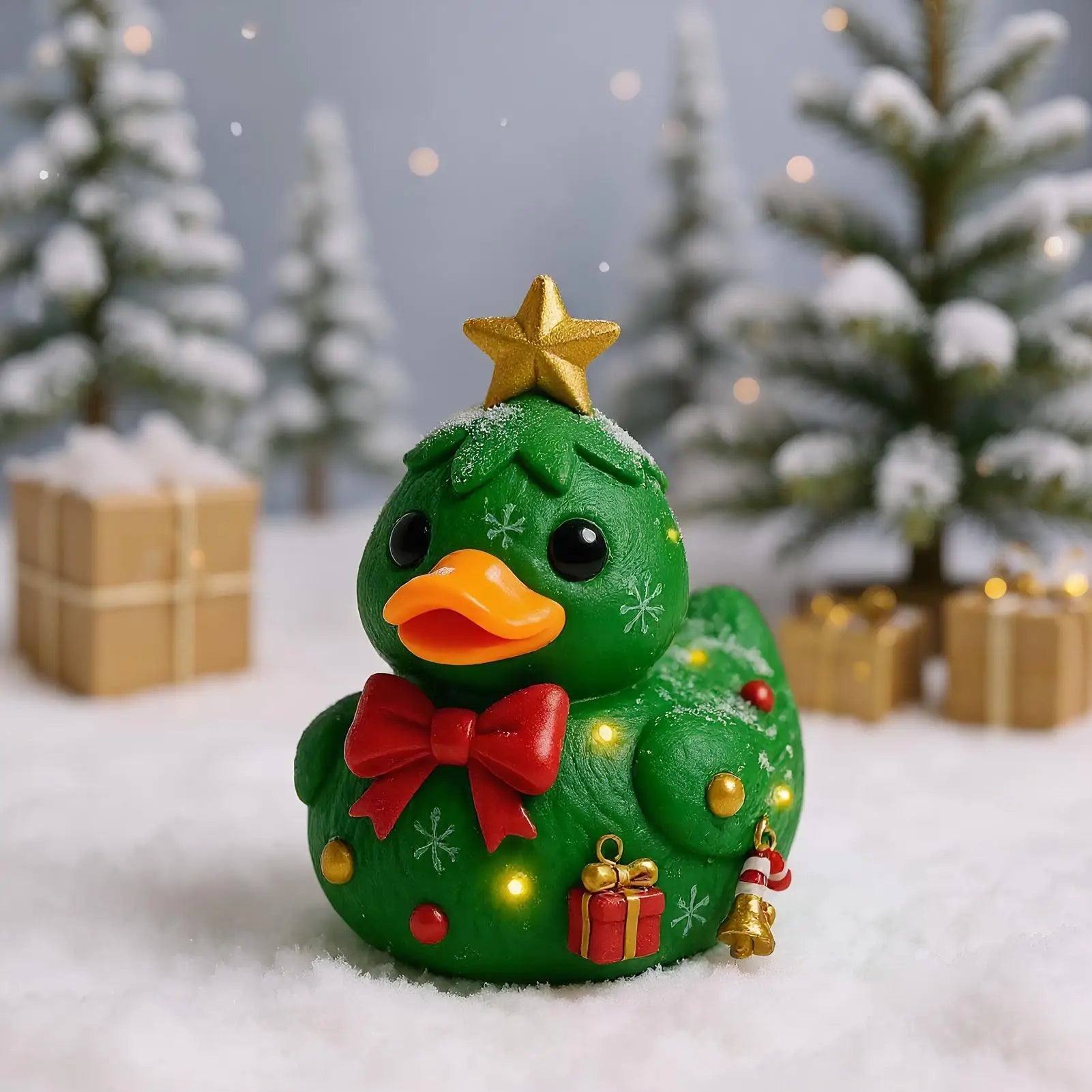 Resin Ducks Gingerbread Tiny Christmas Cute Holiday Tree Candy Cane Qme