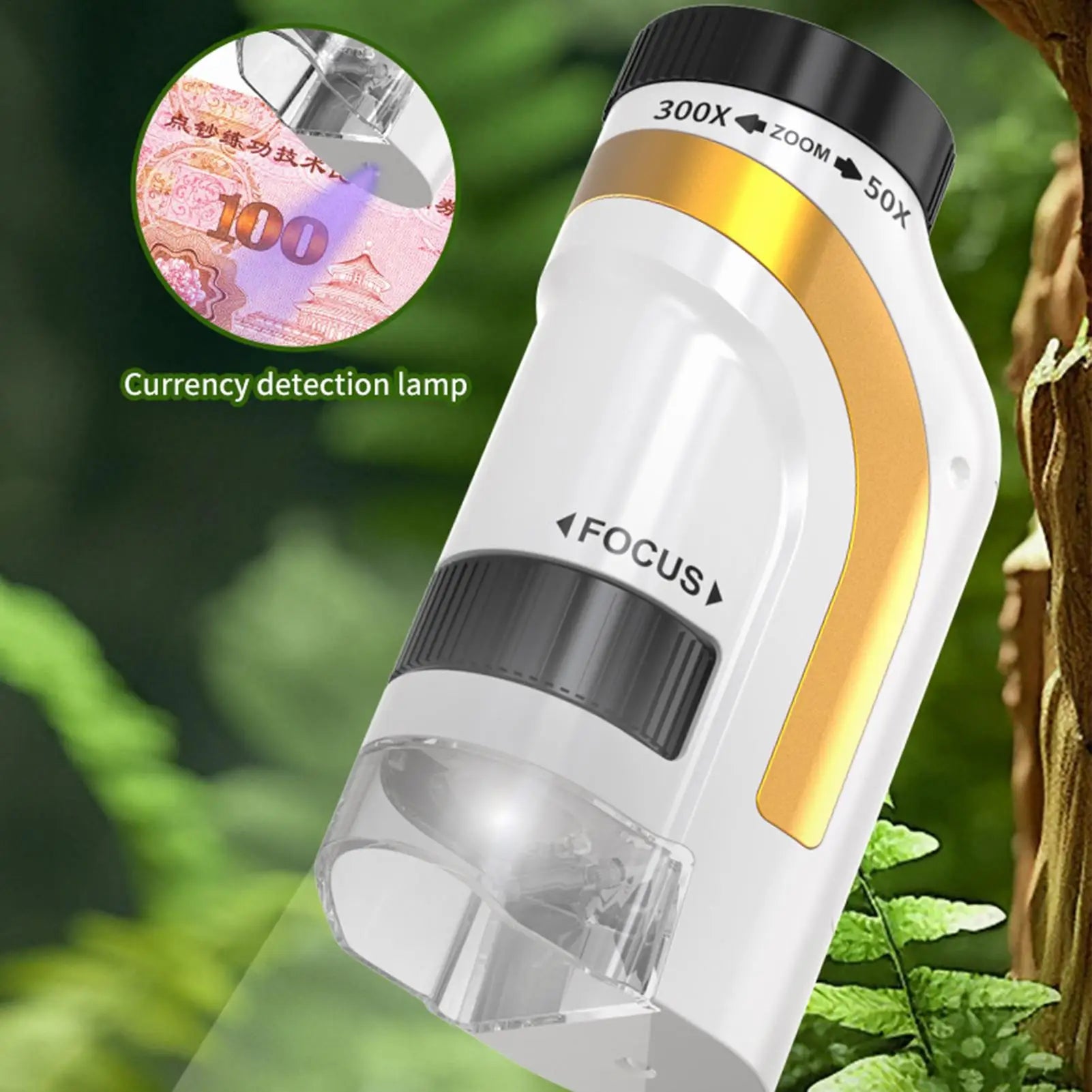 Kids Microscope Handheld 50x-300x Digiscope With LED Light Pocket Hand Microscope for Kid Boys Girls Christmas New Year Birthday Qme