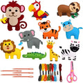Woodland Animals Craft Kit Forest Creatures DIY Sewing Felt Plush Animals For Kids Beginners Educational Sewing Set Girl Art Toy Qme A