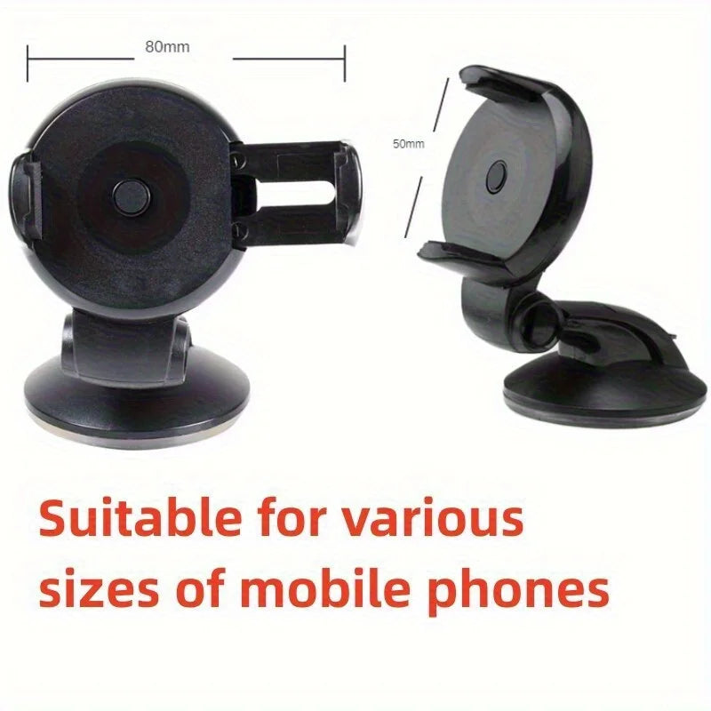 Universal Dashboard Curved Mobile Phone Car Suction Cup Mount Holder by 360 Degree Rotation Qme