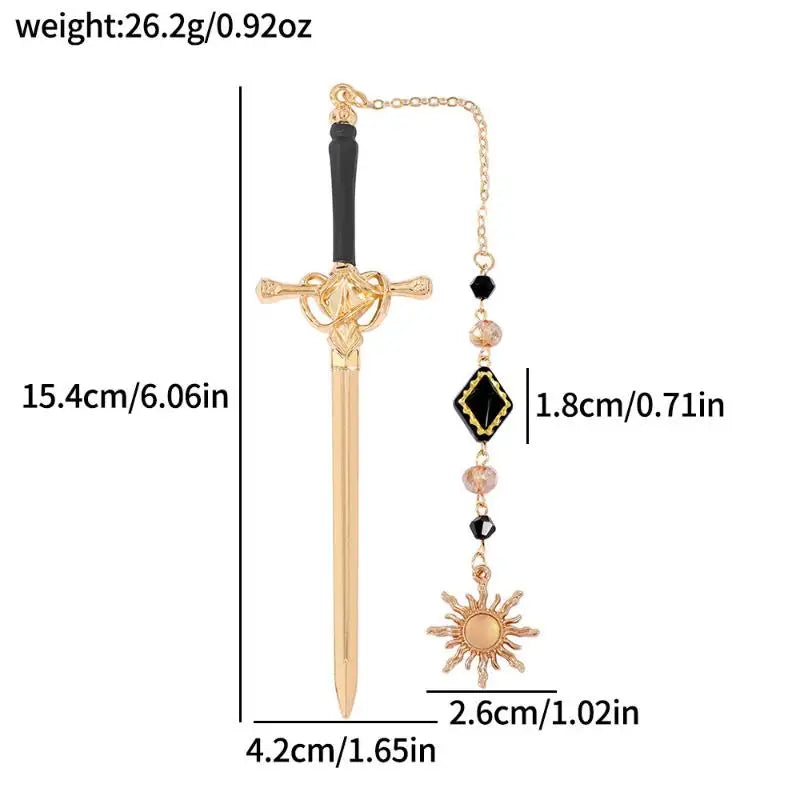 Fourth Wing Dragon Sword Bookmark Stylish Fantasy Gothic Design Page Qme A10