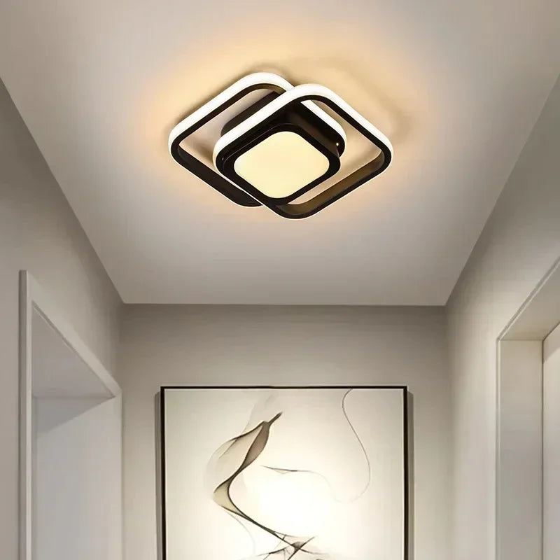 Nordic LED Ceiling Chandeliers Lighting Black White Luxury Dining Living Room Bedroom Island Light Indoor Ceiling Lamp Qme