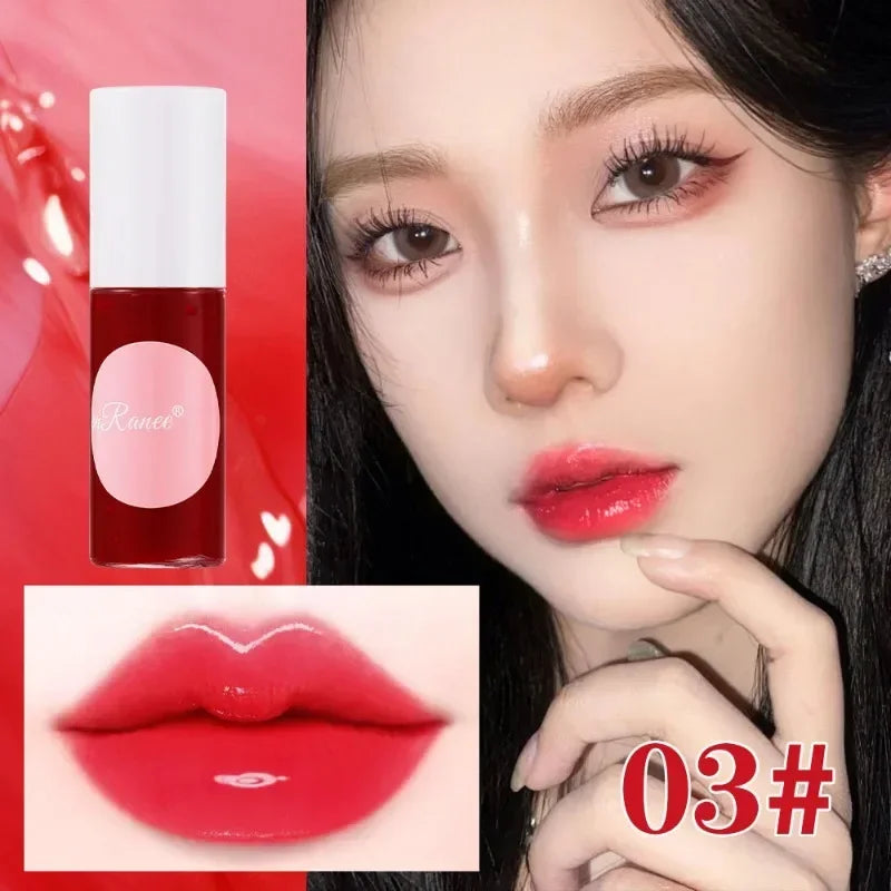 Water Tint Liquid Lip Stain Cherry Juice Lip Gloss Tint Non-stick Lasting Moisturizing Lip Dye Lips Cheek Rouge Water Makeup Qme 03