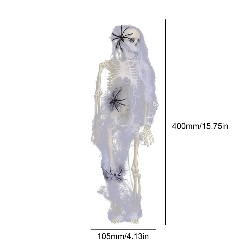 1pc Halloween Decorations Skeleton,Posable Human Shape Skeleton,Halloween Fake Bone Horror Decoration Qme 40CM B