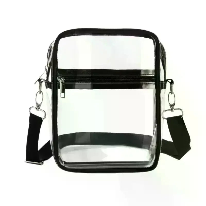 Clear Bags For Women Lightweight PVC Zippered Stadium Approved Bag For Concert Travel Events Everyday Qme