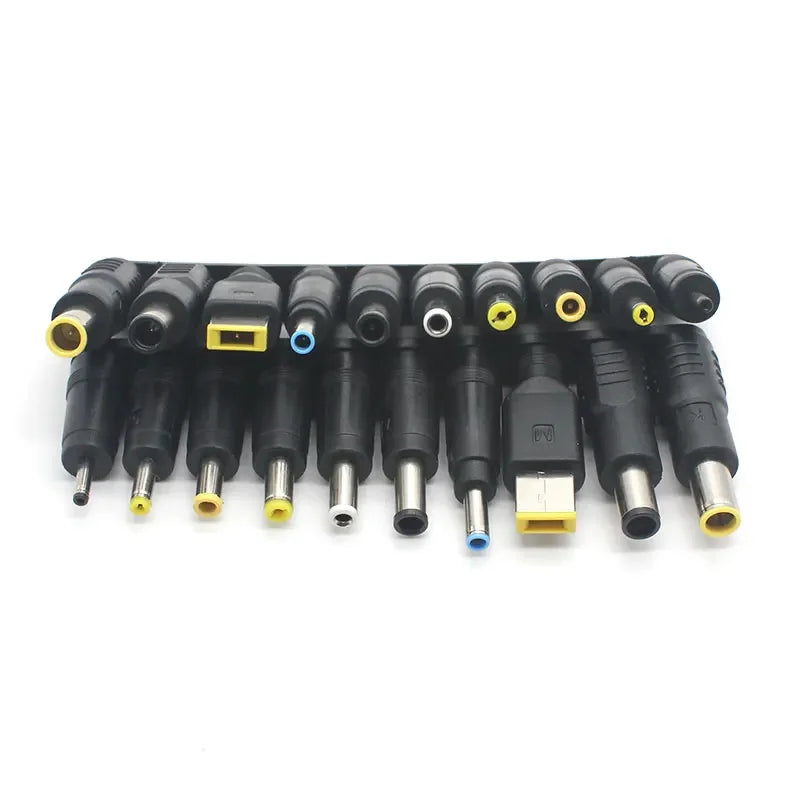 10pcs/set Universal for Notebook Laptop DC Power Charger Supply Adapter Tips Connector Jack to Plug Charging Qme