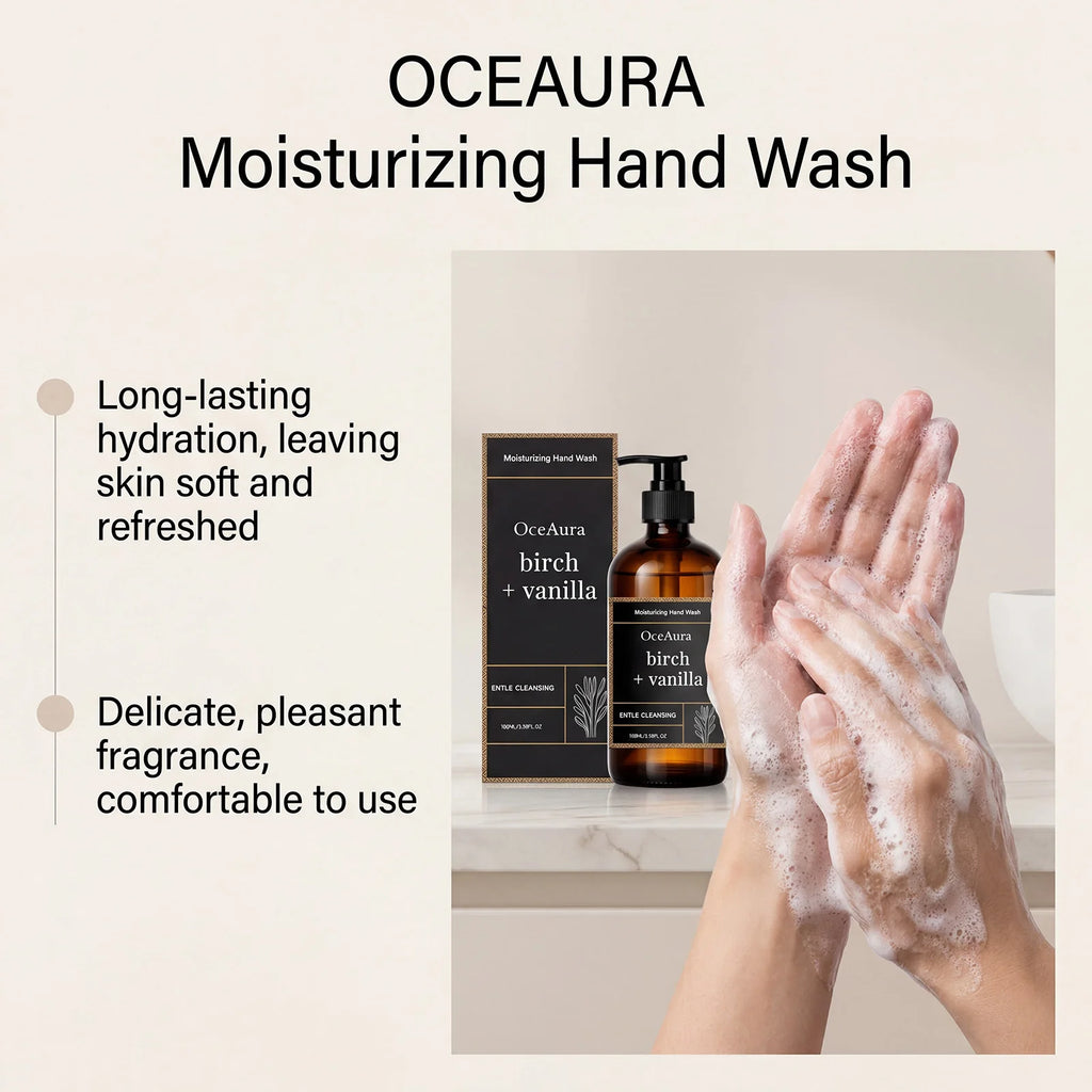 Moisturizing Hand Wash Vanilla Extract Nourishing Liquid Soap Gentle Cleansing Hand Soap for Daily Use Soft Hands Family Care Qme