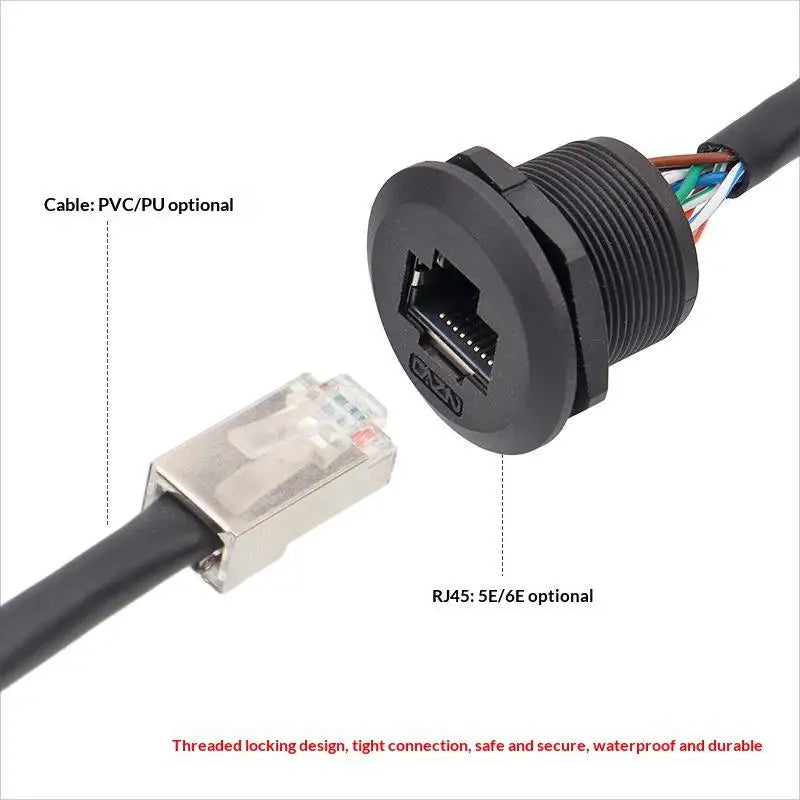 Easy Install LR20 M20 Waterproof RJ45 Network Cable Connector 8P8C Qme