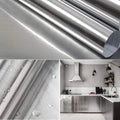 40cm Metal Brushed Silver Wall Sticker Stainless Steel Kitchen Living Room Refrigerator Countertop Adhesive Wallpaper Qme A 40cmX3m