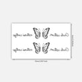 Splicing Butterfly Tattoo Sticker, Realistic Line Temporary Tattoo, Long-Lasting Waterproof Couple Sticker for Romantic Gift Qme LX-851