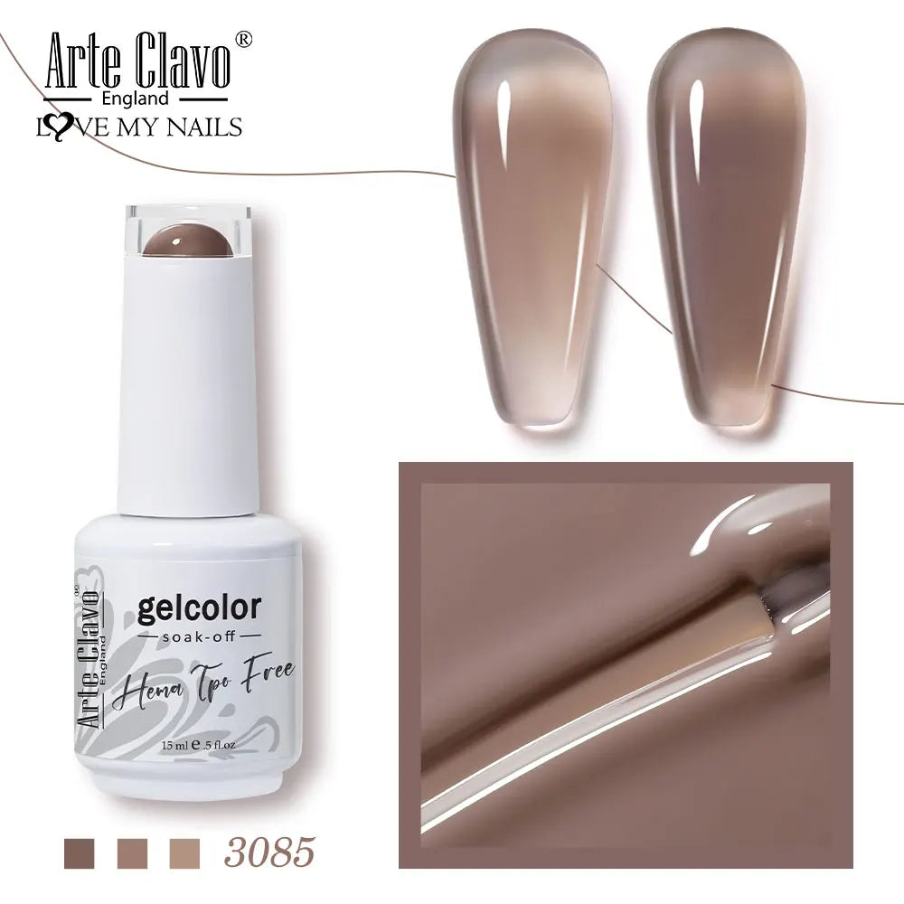 Arte Clavo Jelly Series Semi-transparent Light Pink Peach Gel Nail
