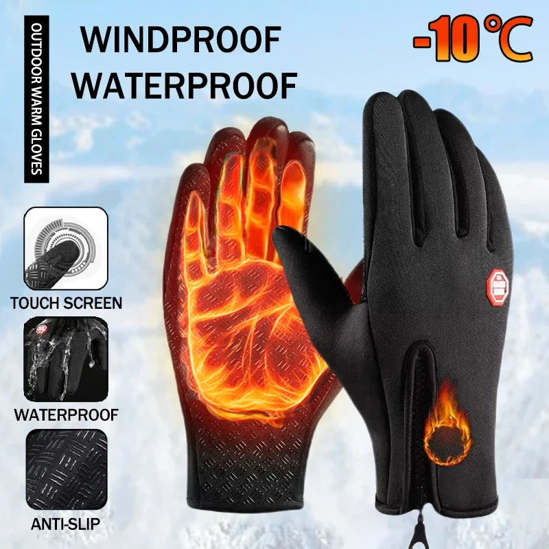 Winter Warm Cycling Gloves Touchable Screen Gloves Non slip Gloves Sports Gloves Qme