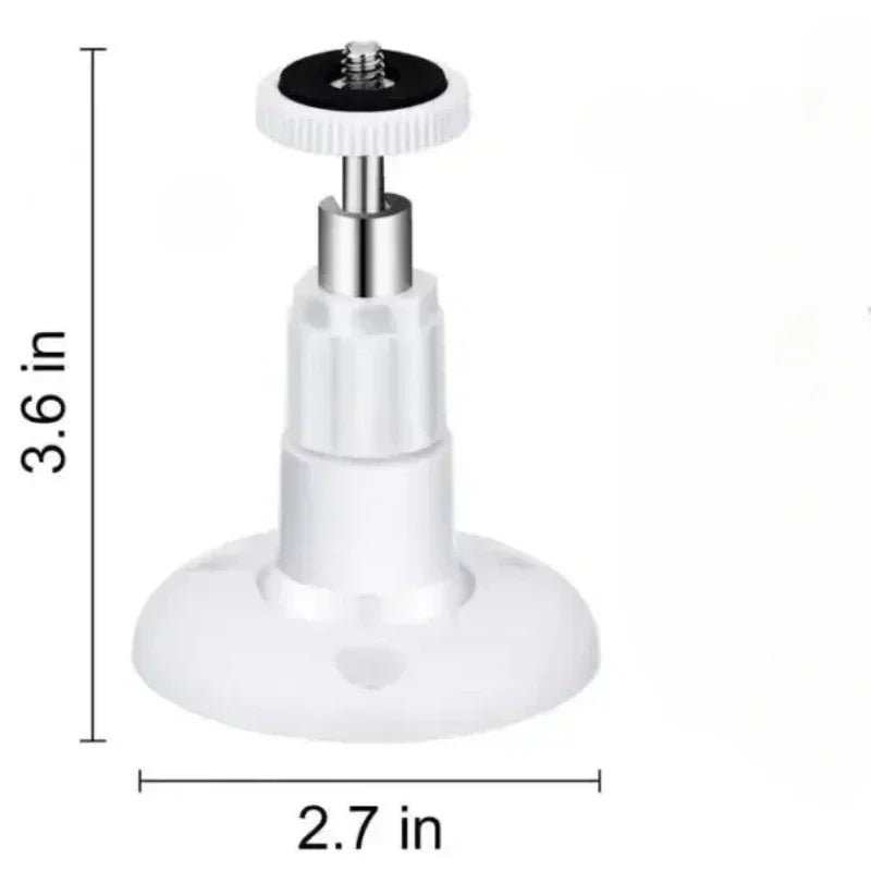 Wall Mount Bracket For Ring Indoor Cam & Stick Up 360° Adjustable Bracket Camera Outdoor High Quality Bracket Home Qme WHITE