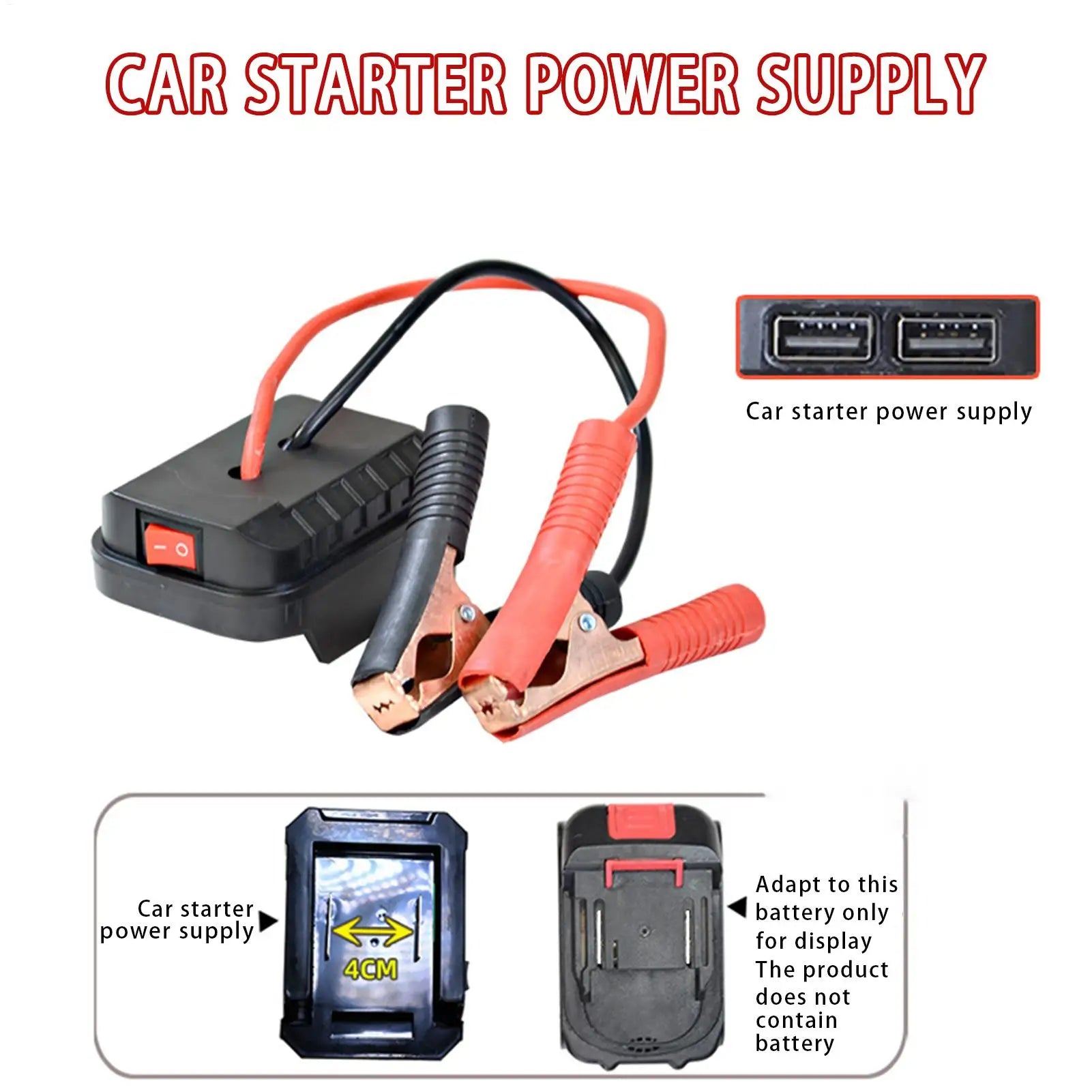 Portable Power Pack Portable Jump Starter Lithium Battery Jumper Box Battery Pack Quick Charging Automotive Booster with Double Qme