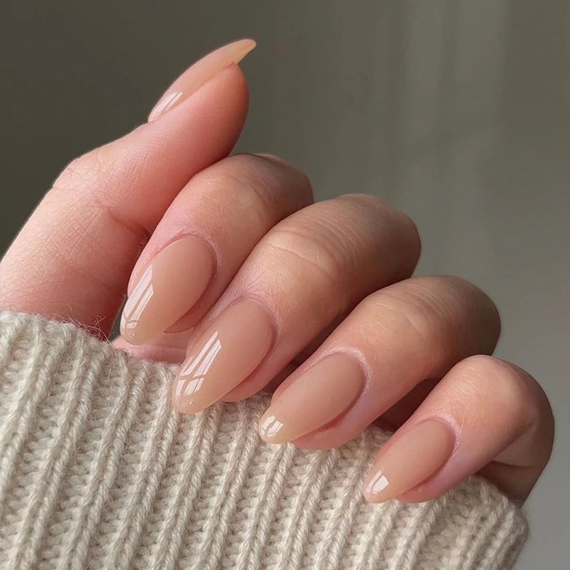 French False Nails Leopard Almond Fake Nail Tips Rhinestones Design Qme BZ1166
