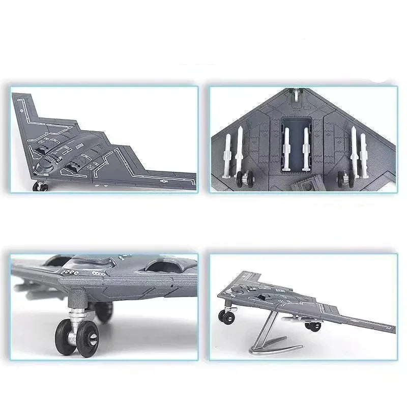 Creative Military Series Building Blocks B2 Stealth Bomber Fighter Helicopter Model Toys For Kids Birthday Gift Qme