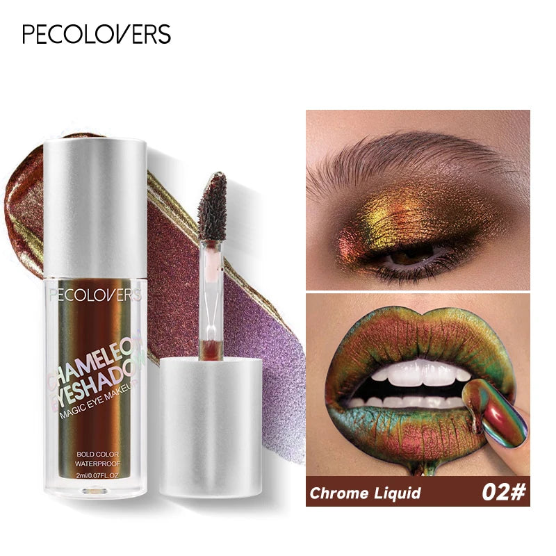 Multi-chrome Shifting Pigments Chameleon Liquid Eyeshadow Long Qme 02
