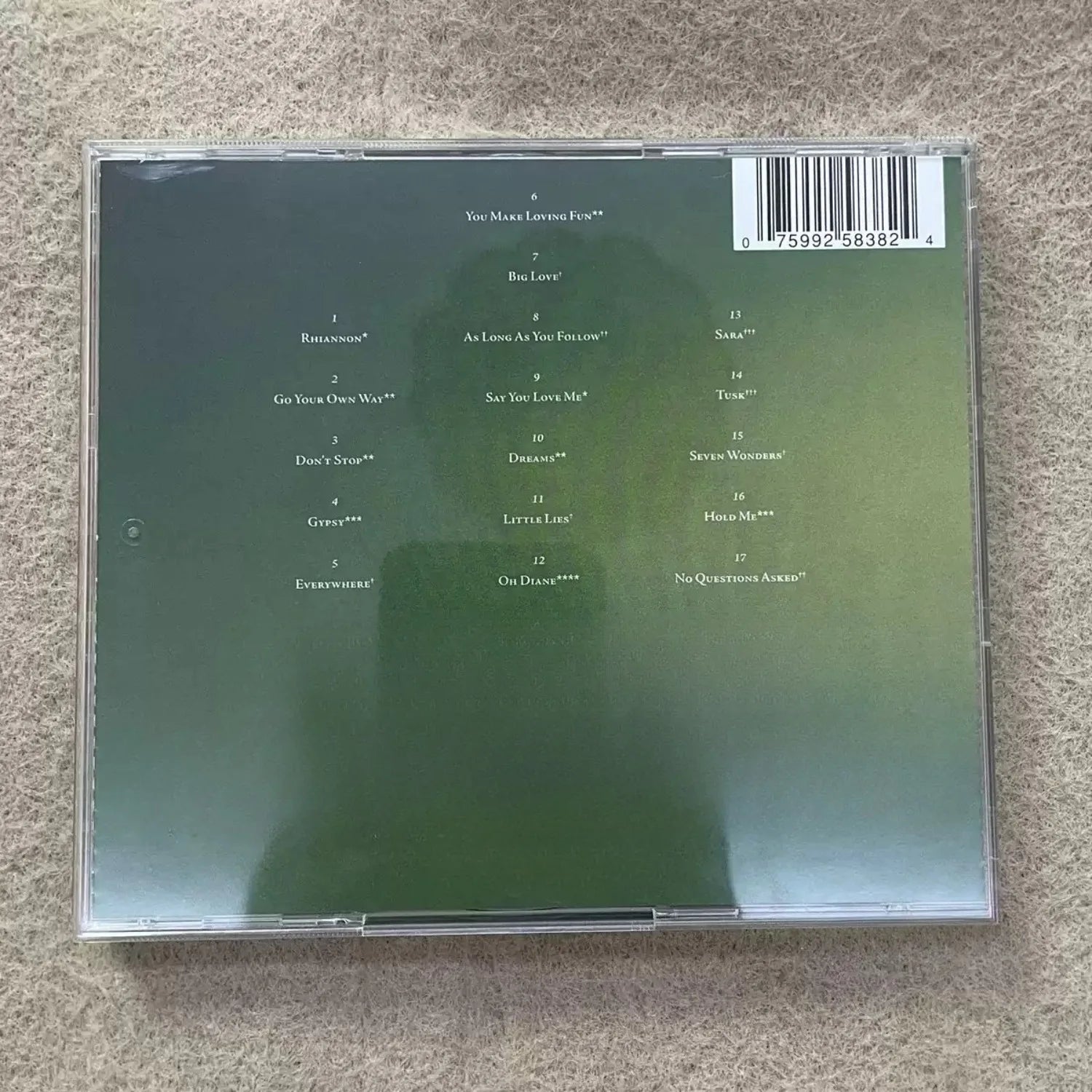 Classic Western Rock Greatest Hits CD, Gradient Green Background Symbol Cover, Retro Lyrical Golden Tracks Collection Qme
