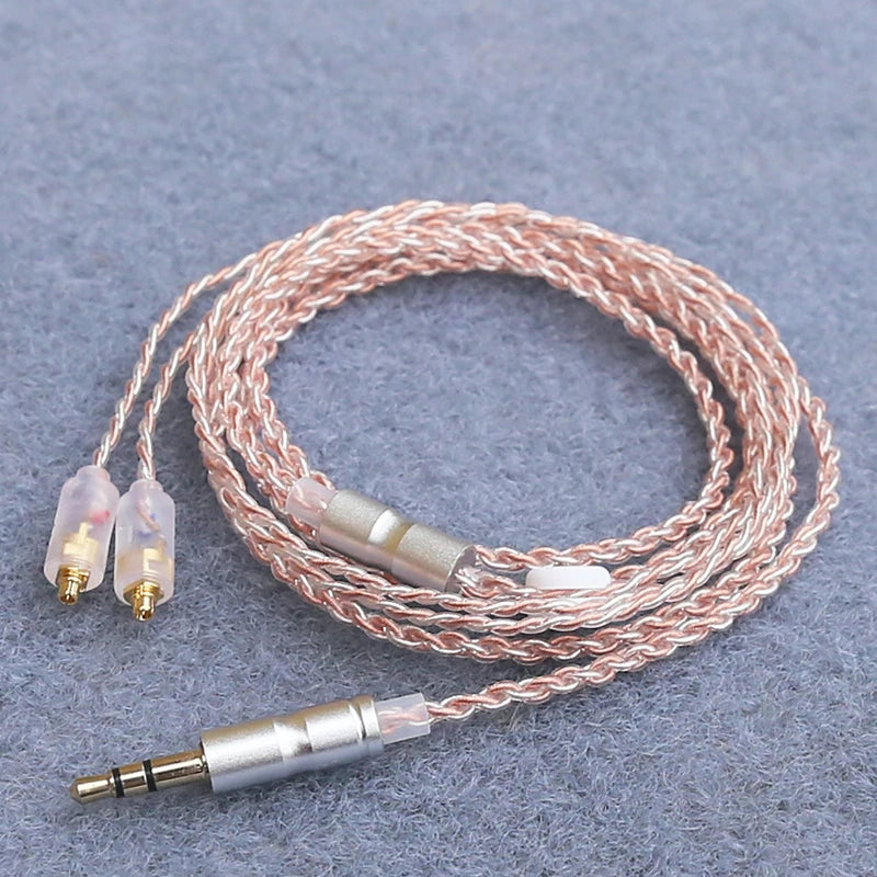 Hifi Earphone Upgrade Cable MMCX 1 2m Silver Plated Core IE200 IE300 Qme A2