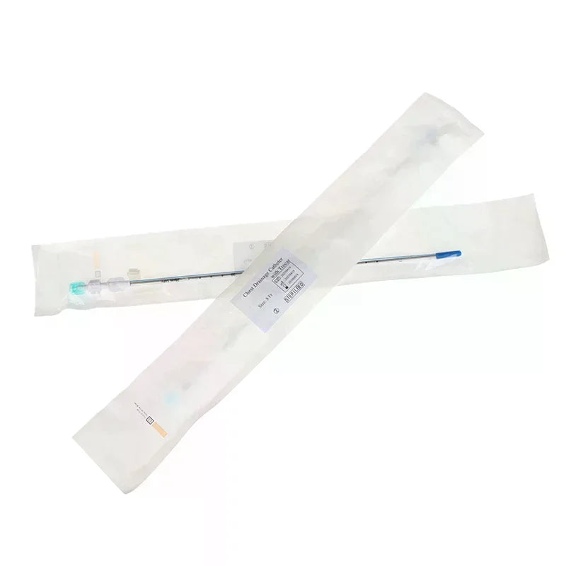 Disposable Thoracic Drainage Catheter Chest Tube Trocar PVC Fr8 Fr14 Qme