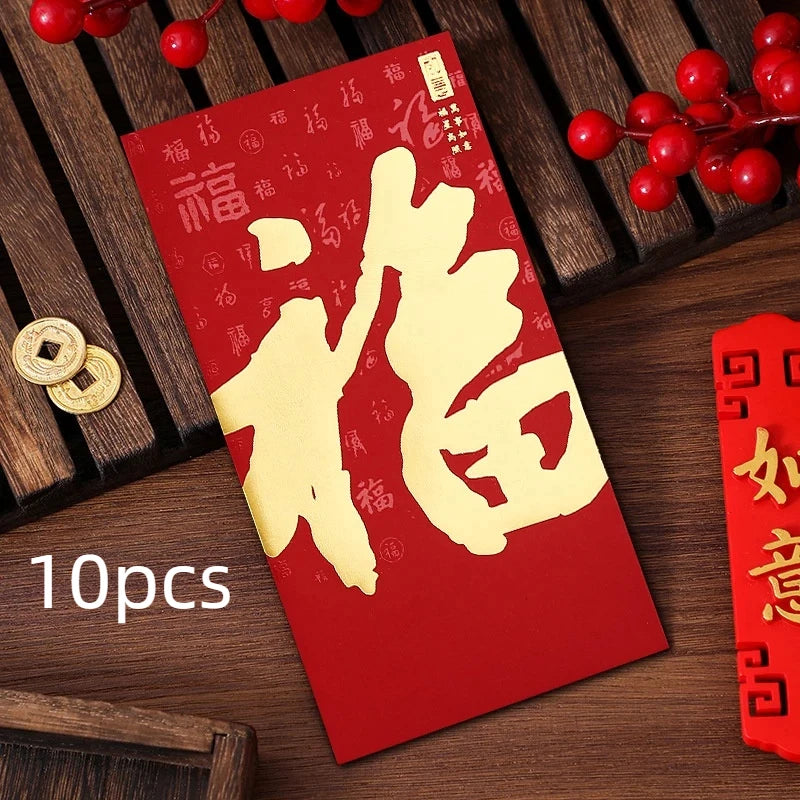 Creative Traditional Red Envelopes Paper Chinese Pocket Blessing Year Qme A2
