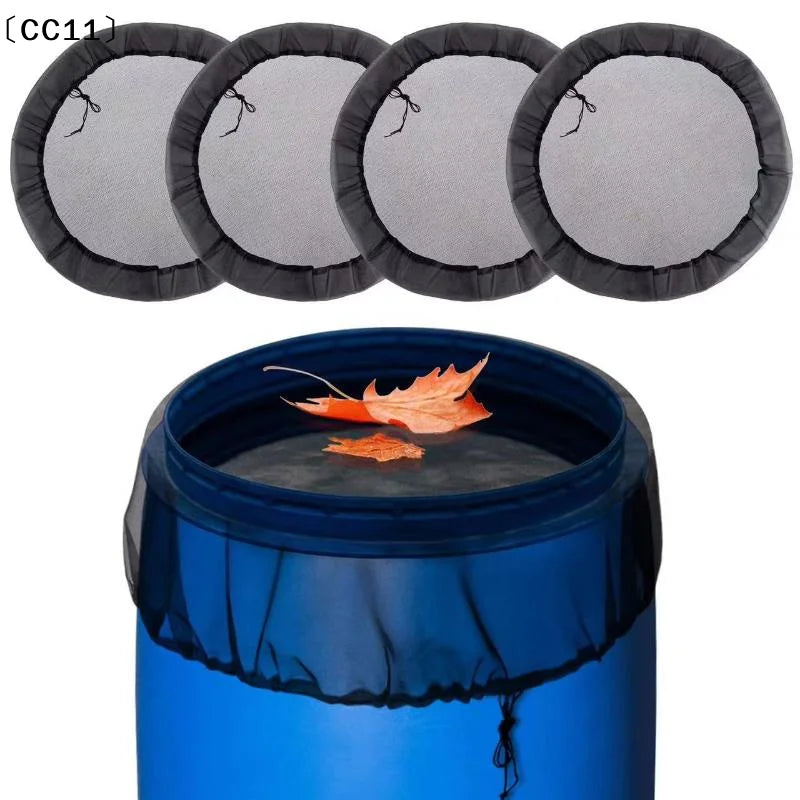30- Mesh Cover Netting Rain Barrel Water Collection Bucket Raindrop Qme