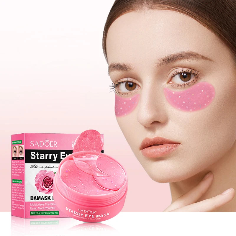 Rose Collagen Eye Mask Long-lasting Moisturizing Formula Moisturizes Qme 60PCS