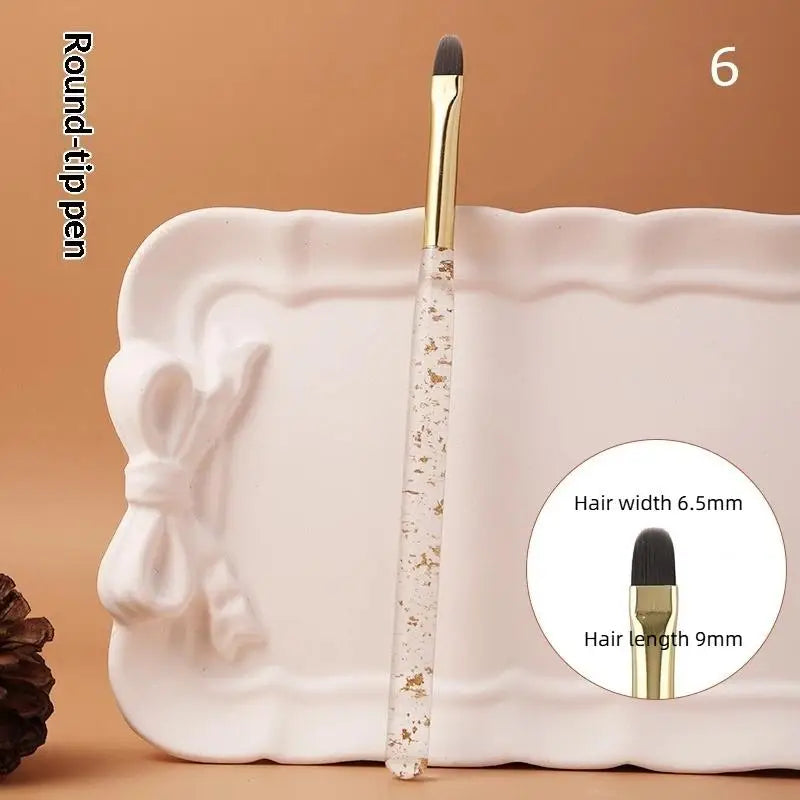 Professional UV Gel Acrylic Nail Art Brush Pen Detailed Painting Qme 6
