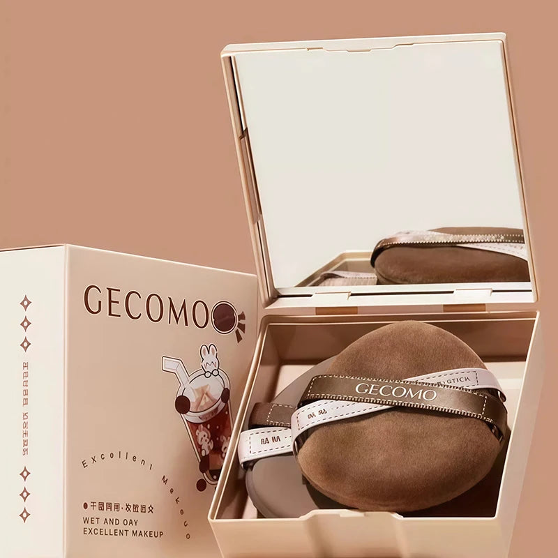Two-pack Powder Puff Box Mirror Wet Dry Dual Use Soft Makeup Sponge Qme