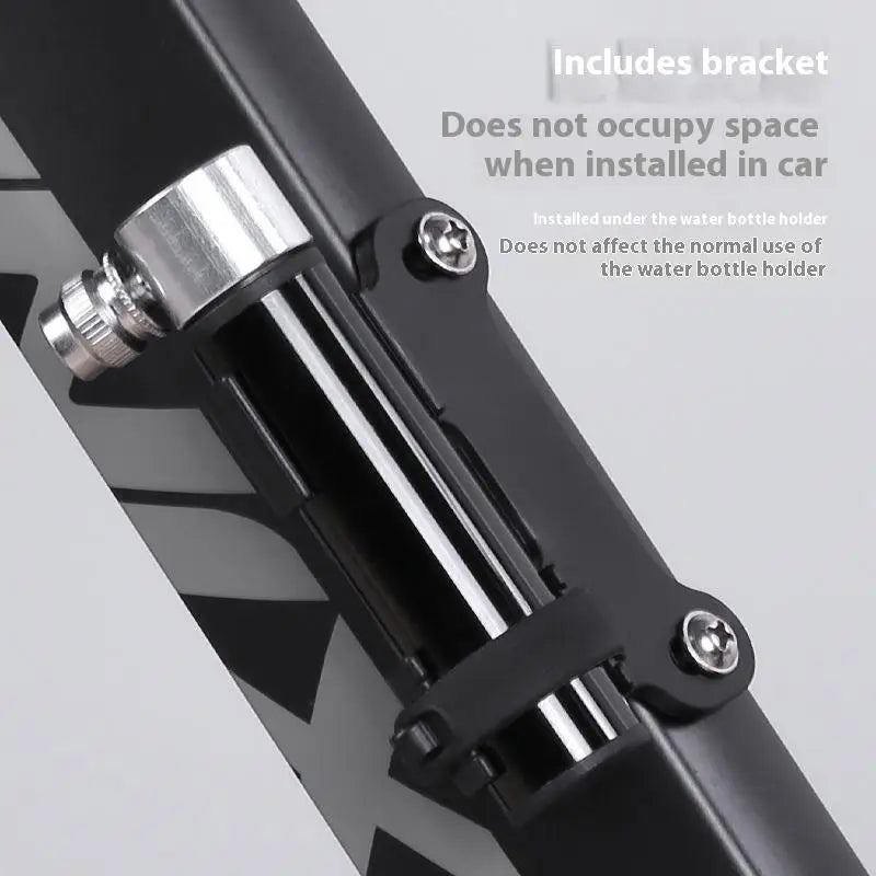 Mini Aluminum Alloy Bicycle Pump Portable Silver Road Mountain Bike Qme