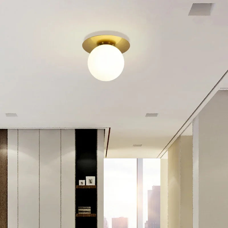 Nordic Modern Ceiling Light Surface Mounted Balcony Tube Light LED Circular Embedded Small Ceiling Hallway Spotlight Home Decor Qme
