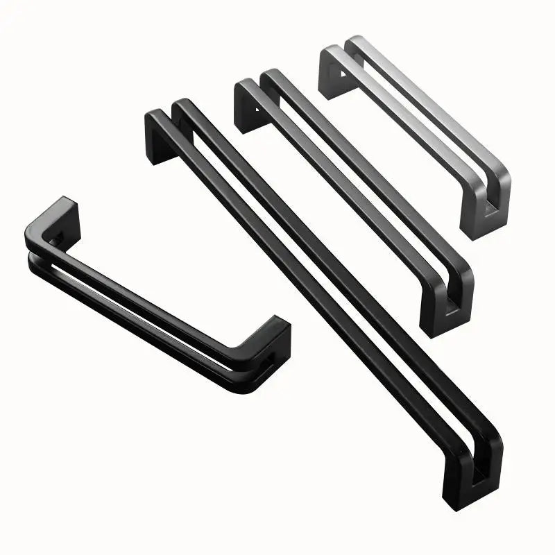 Nordic Furniture Handles Gray Black Brushed Kitchen Cabinet Pulls Qme