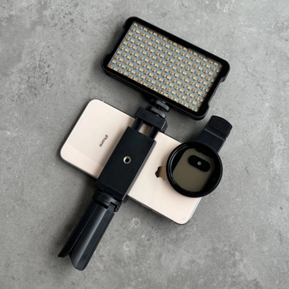 Professional Tattoo Fill Light with 180 LED Beads Reduce Reflected Light of Tattoos 52mm CPL Lens Filter Compatible any Phone Qme
