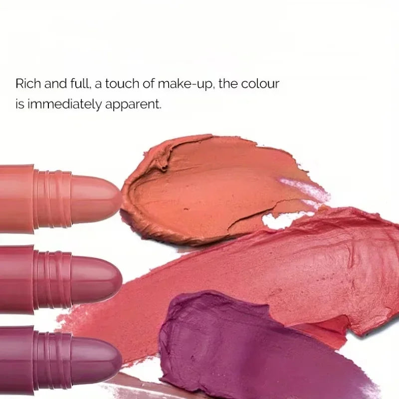 18-Color Mini Lipstick Set Matte Long-Lasting Lip Gloss Combination Capsule Lipstick Waterproof Lip Liner Portable Travel Style Qme