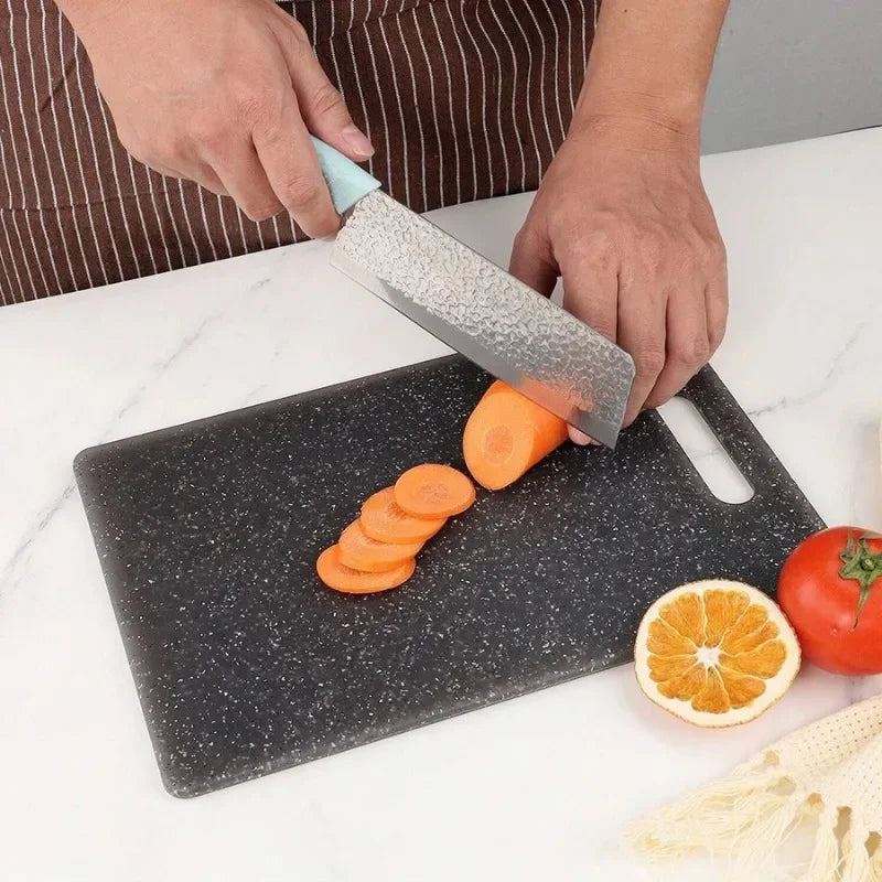 Marble Texture PP Cutting Board Antibacterial and Mildew Cutting Board Kitchen Vegetable Cutting Board Dishwasher Safe Qme