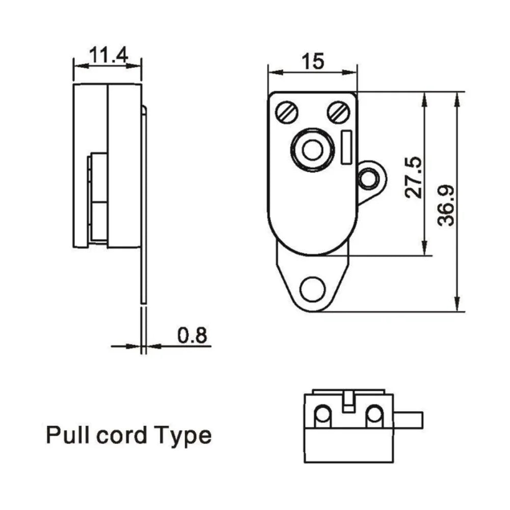 1pc/2pcs Pull Cord Switch With Rotating Pull Switch For Wall Lamp Bedside Lamp Open Single Pull Control Rope Switch Qme