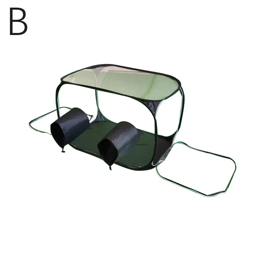 Still Air Box Mushroom Grow Kit Portable Compact Still Air Box Mycology Mushroom Fruiting Chamber Grow Tent for Home Scientists Qme black