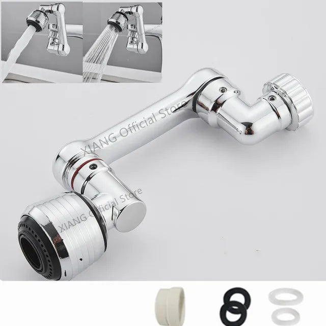New 1080° Universal Rotation Faucet Sprayer Head For Washbasin Faucet Extender Splash Bubbler Nozzle Kitchen Tap 22/24mm Adaptor Qme 1080 dual mode