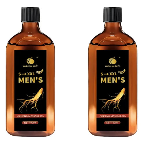 S-XXL +UP Men's Ginseng Massage Oil with Shea Butter - Hydrates & Firms Skin, Boosts Moisture Qme BROWN 100g