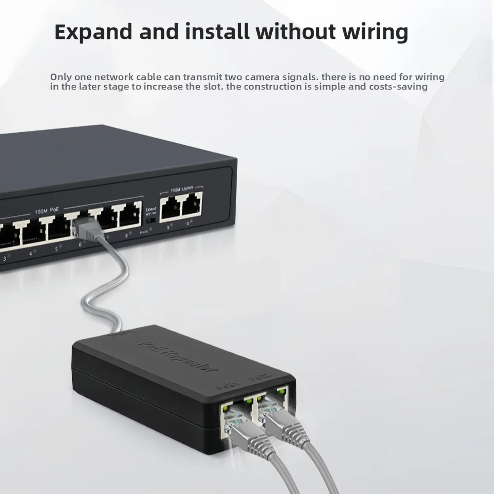 1000Mbps POE Injector 24V/48V 0.5A 24W Desktop POE Power Injector Ethernet Adapter For Surveillance CCTV IP Camera Power Supply Qme