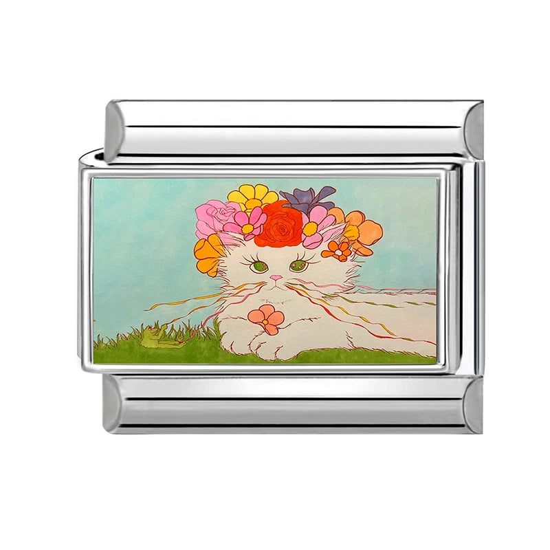 2026 Fashion Women Fruit Apple Cherry Cats Dogs Charm Italian Link