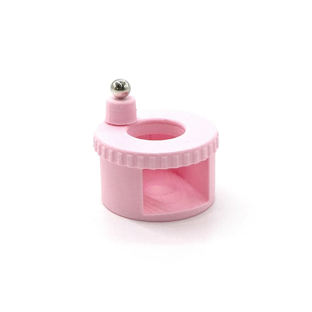Rotating Cat Eye Magnet for Nails Automatic Glass Bead Nail Magnet Spinner, Magnetic Gel Polish Guide Tool Nail Art DIY Qme pink
