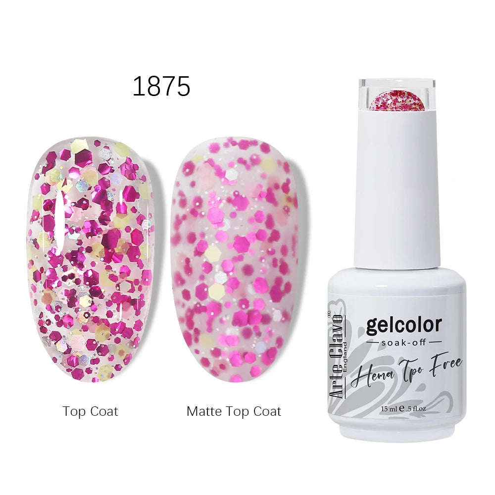 Arte Clavo HEMA TPO Gel Nail Polish Pink Series Semi Permanent Soak Qme