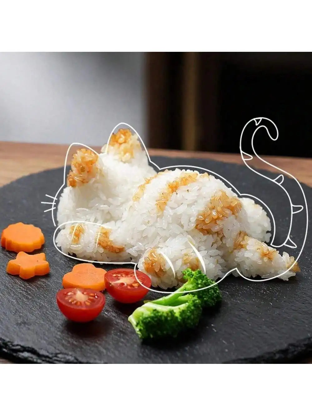 Cat Shaped Sushi Mouldsushi Mold Creative Rice Ball Maker Portable Qme