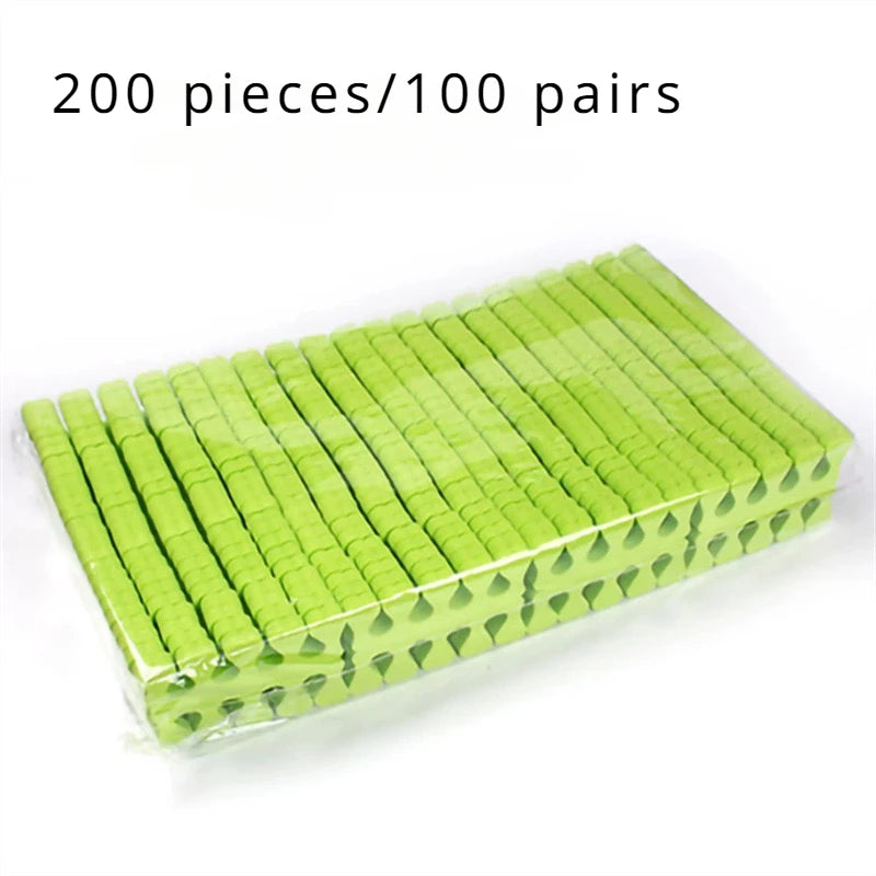 100 Nail Art Toe Separators Fingers Foots Sponge Soft UV Gel Polish Qme 200PCS green