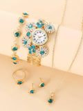 Full Diamond Colored Mermaid Tears Zircon Water Drop Necklace Gentle Saturn Pink Diamond Clavicular Chain Quartz Watch Qme PURPLE